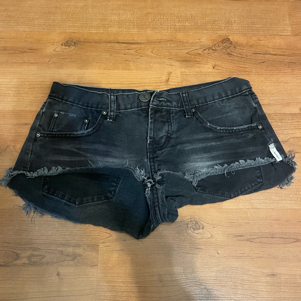 One Teaspoon Black Shorts